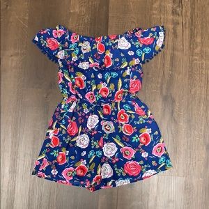 NWOT Floral strapless romper, size medium